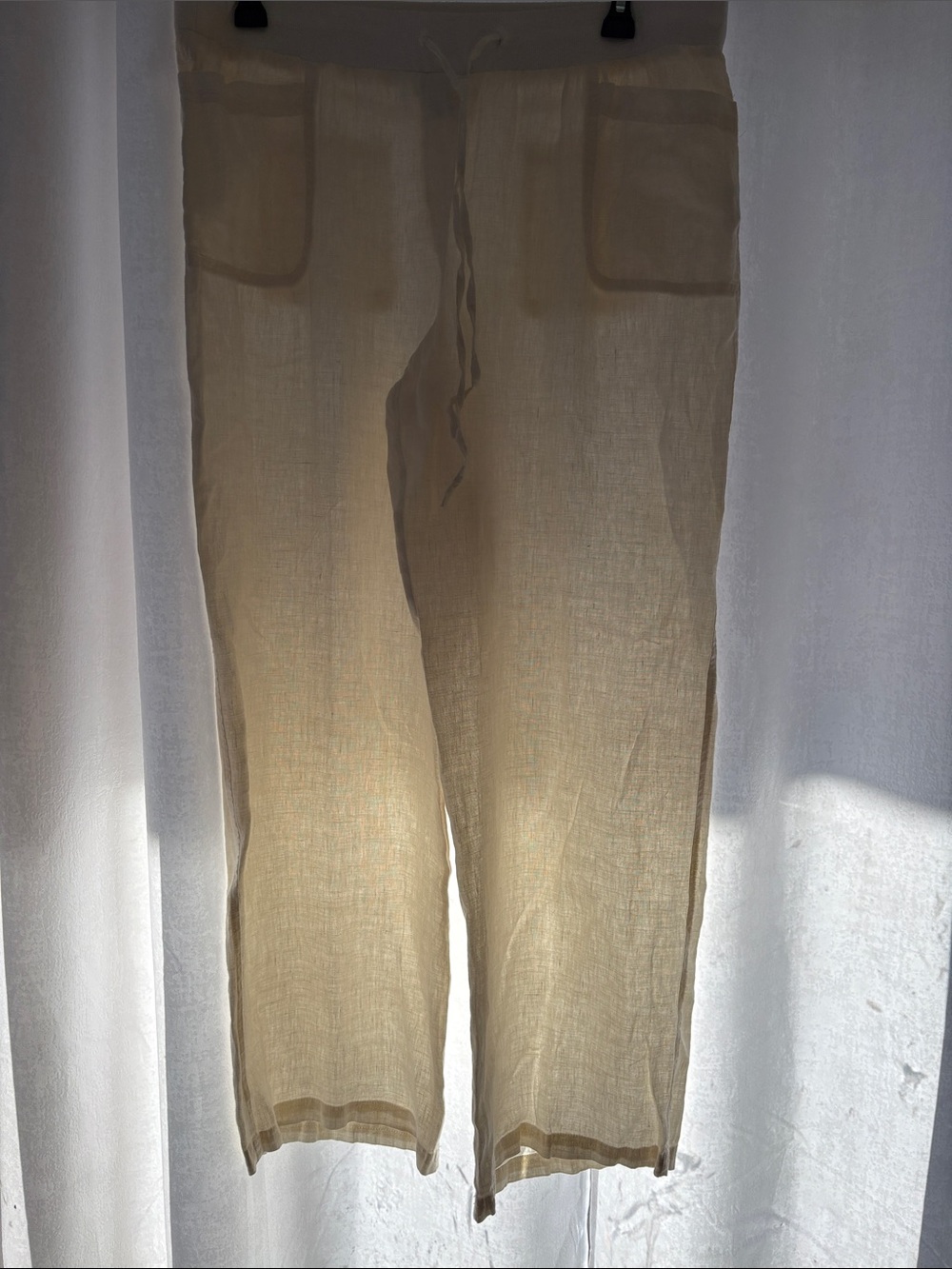 Style & Co. Ivory Drawstring Chino Pants